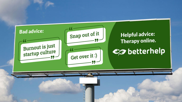 DiGo_Work-Imagery_Billboard - Billboard banner on positive behavior change - Betterhelp