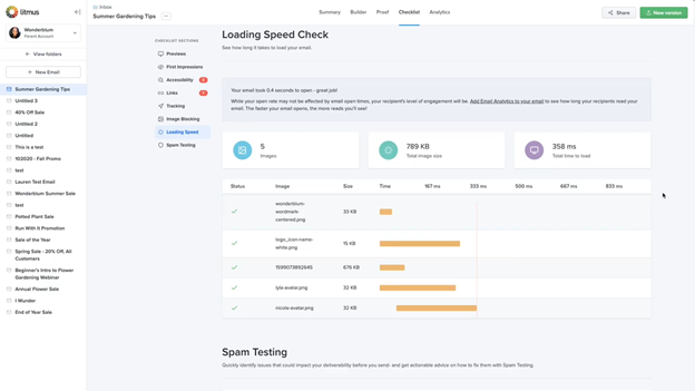 Email analytics