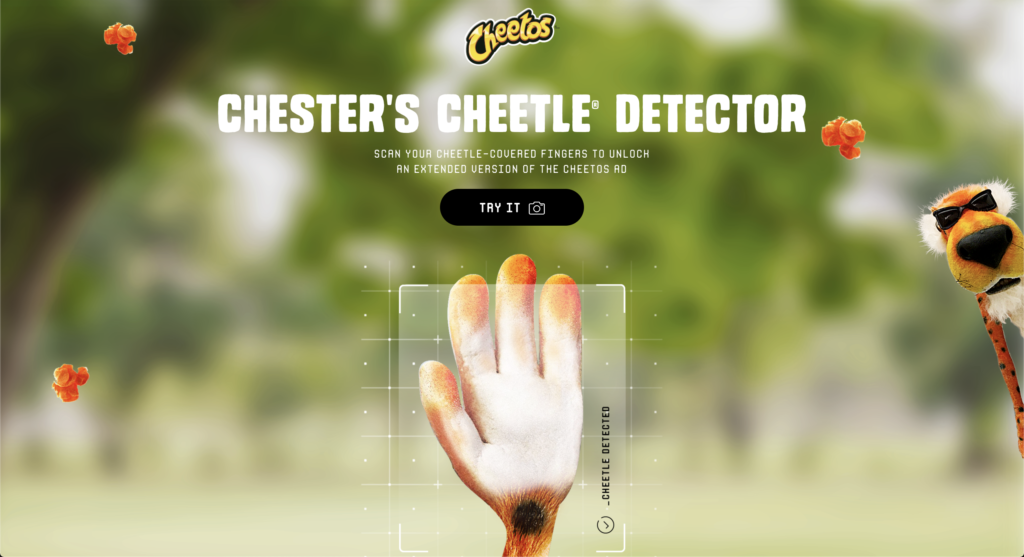 Augmented Reality ‘Cheetle’ Detector: Frito-Lay and Cheetos Super Bowl campaign turns to (orange) dust